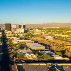 Bullhead City skyline with the residential area around
