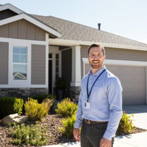 Bozeman HOA management company employee choosing a house for inspection