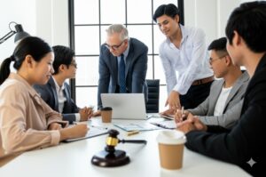 meeting between HOA management company and HOA board members