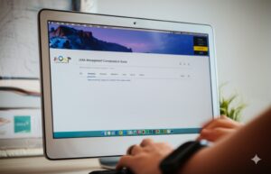 Close-up of a desktop screen on a website with "HOA Management Companies in Boise" in the search bar