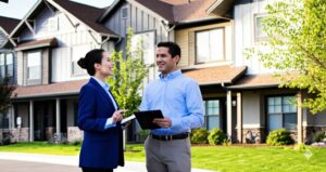 two hoa managers doing rounds of inspection at a Salt Lake City community